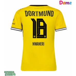 Borussia Dortmund Ethan Nwaneri #18 Replika Hjemmebanetrøje Dame 2026-27 Kortærmet